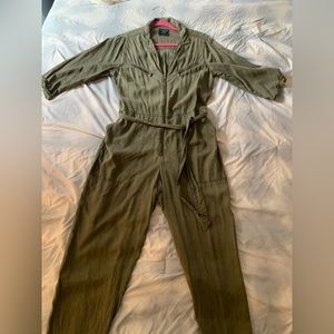 Abercrombie Olive zipper jumpsuit